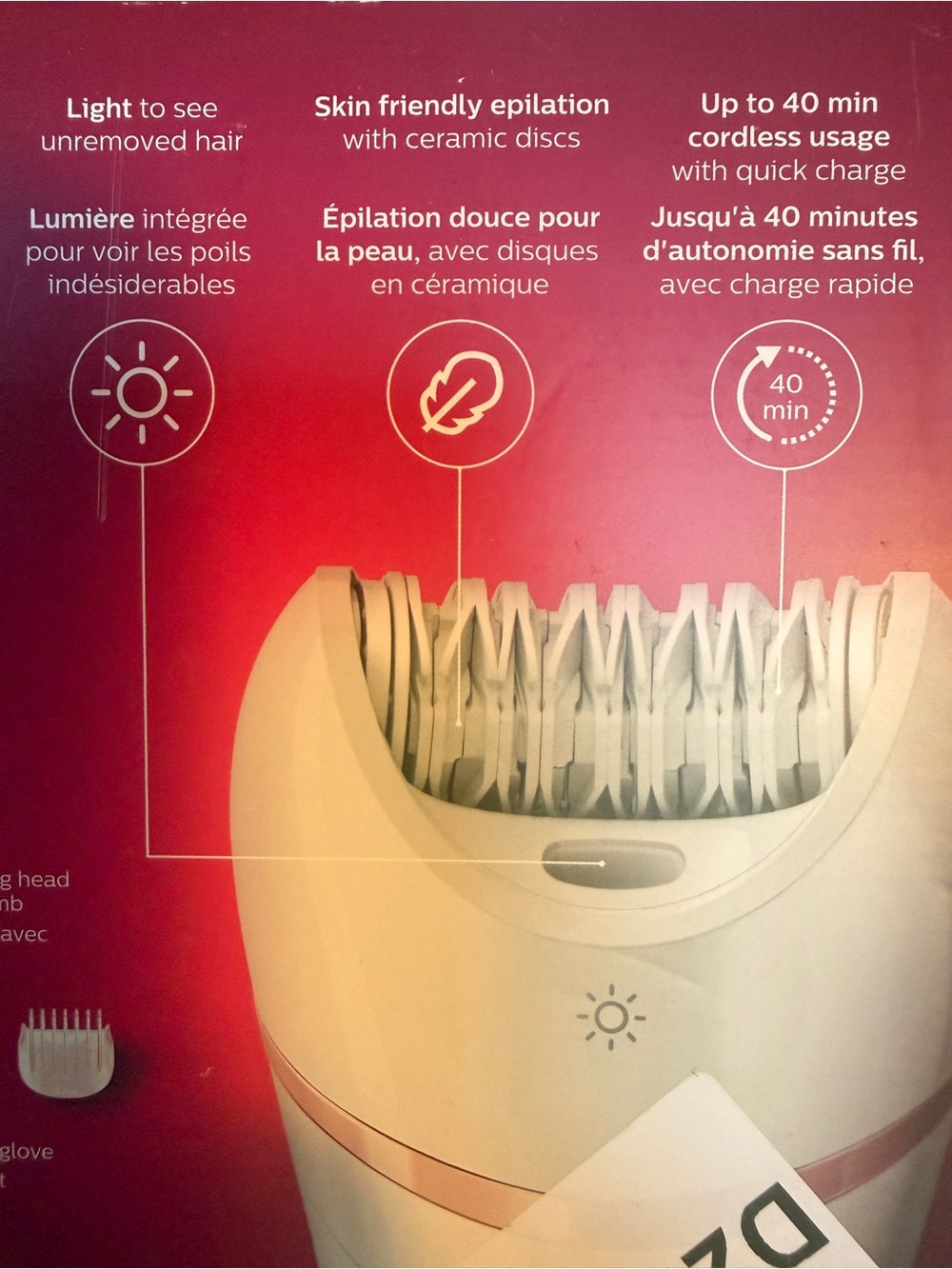 Philips Epilator Series 8000 BRE720 hair removal Cordless Wet Dry w Accessories - Picture 4 of 6